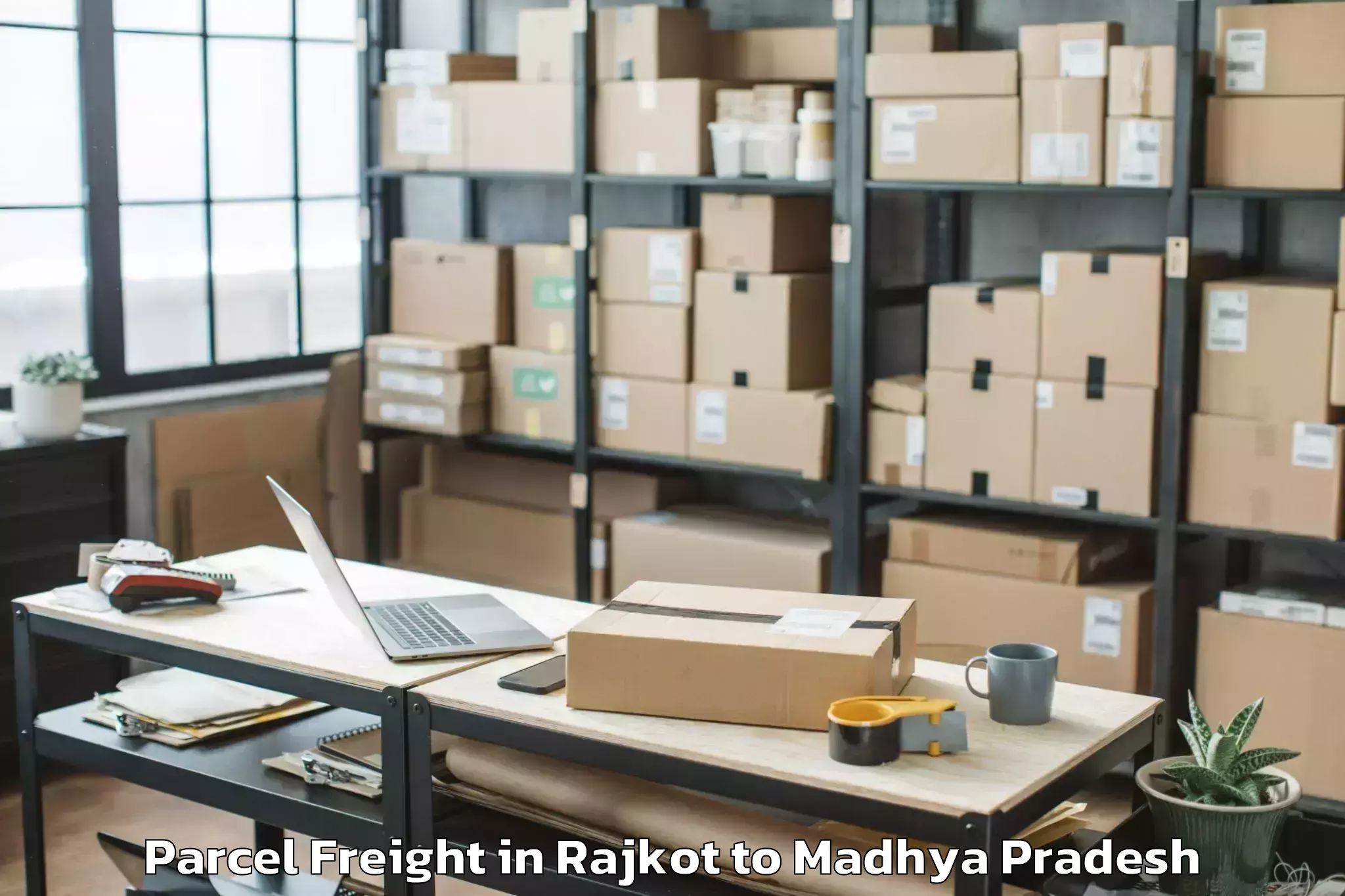 Efficient Rajkot to Udaipura Parcel Freight